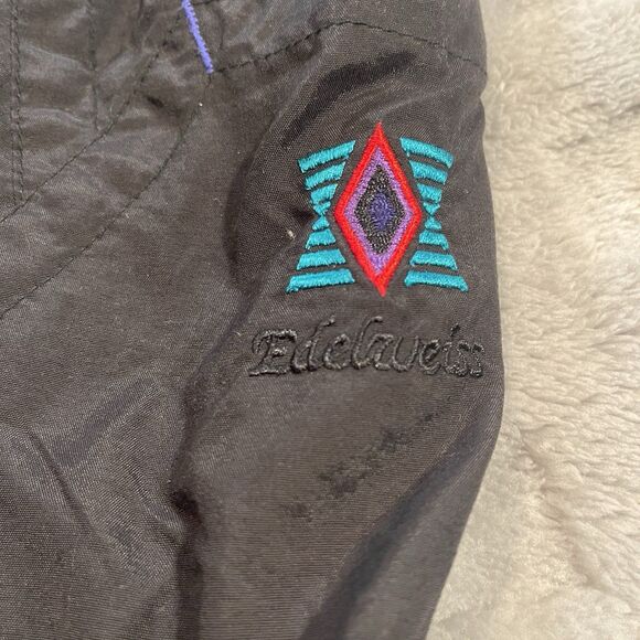 VTG Ski Suit One Piece Snowsuit 80s 90s EDELWEISS Snow Bib Womens 14 Aztec Clean - Picture 9 of 16